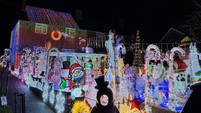 Visitors flock to winter wonderland light display in honor of family's late son