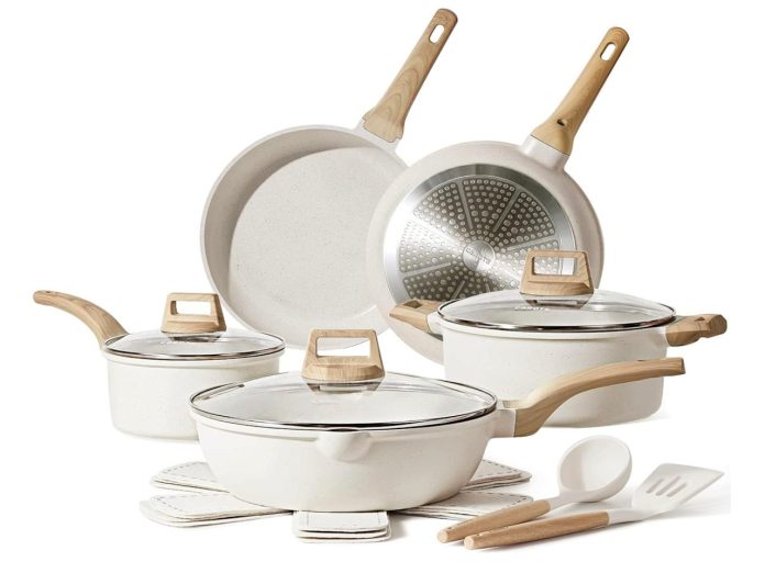 Amazon's selling a $110 14-piece nonstick cookware set for a record-low $66 (40% off)