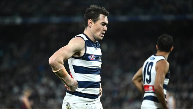 Geelong forward Jeremy Cameron makes scathing assessment of own two-kick game against Brisbane