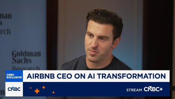 Airbnb is growing faster than competitors because of AI, says CEO Brian Chesky