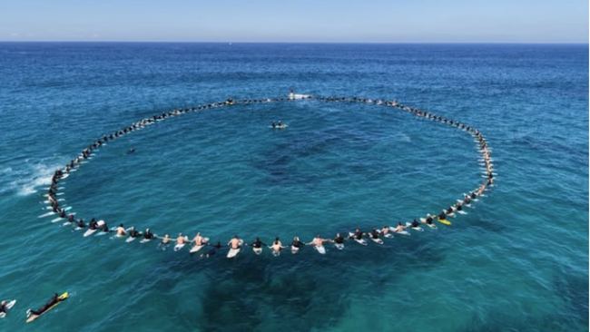 Bondi Rescue star Matt Dee farewelled in emotional paddle-out at Sydney’s Bronte Beach