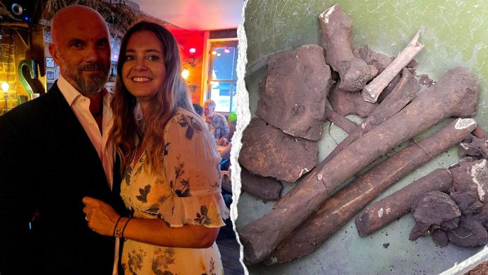 Shocking discovery of ancient bones turns couple's kitchen renovation into 'crime scene'